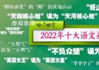 《咬文嚼字》公布年度十大語文差錯