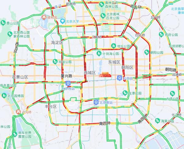 北京周五晚高峰將達嚴重擁堵 交通峰值指數已接近嚴重擁堵級別