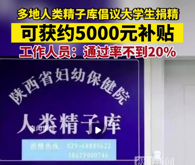 工作人員:志愿者精子合格率僅約20%