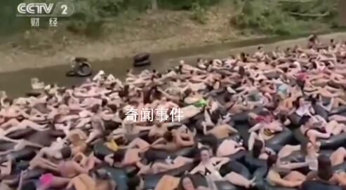 大批游客擠爆泰國一漂流景點 堵人場面恐怖