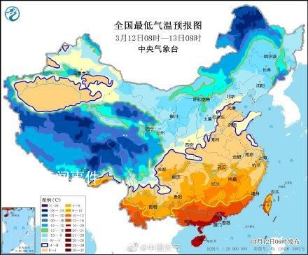 明早將現寒潮過程最低氣溫 體感從夏天快速轉換到了冬天