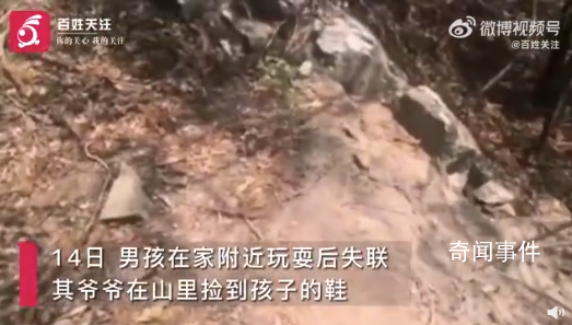 江西2歲半男童失聯 數百人山中搜尋