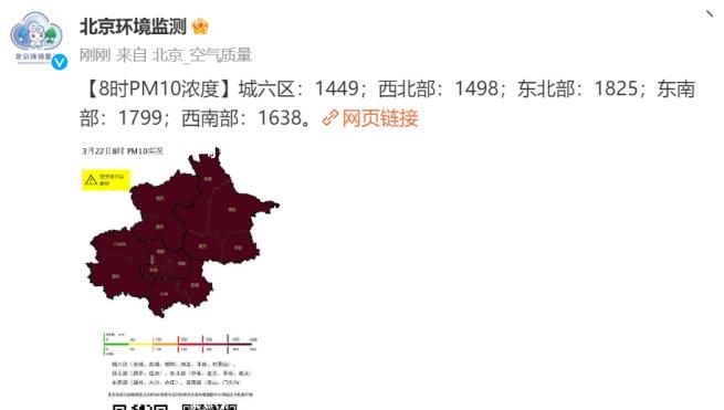 實(shí)拍北京沙塵暴:能見度小于1公里