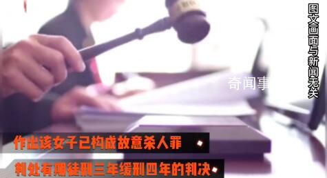 夫妻約定自殺妻子未如約被判刑 判處有期徒刑三年緩刑四年的一審判決