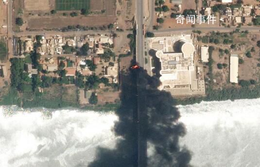 蘇丹武裝沖突衛星影像曝光 大橋著火運輸機被燒毀機場濃煙滾滾