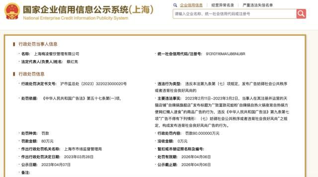 涉嫌侮辱死者自嗨鍋商家被罰80萬 廣告違背公序良俗