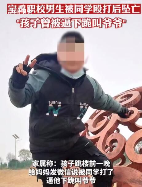 男生被同學毆打后墜亡 曾被逼下跪