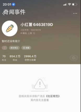 美妝博主程十安小紅書賬號被封 到底怎么回事