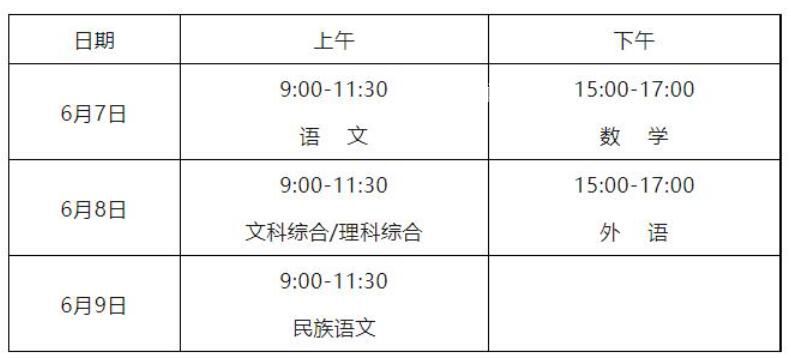 新疆高考時(shí)間2023年具體時(shí)間是什么時(shí)候 2023年新疆高考時(shí)間科目表去哪看