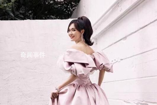 唐嫣禮服改了領口 紅毯粉色高定公主裙