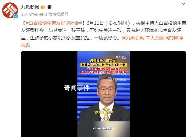 白巖松:關(guān)注二孩三孩不如先關(guān)注一孩