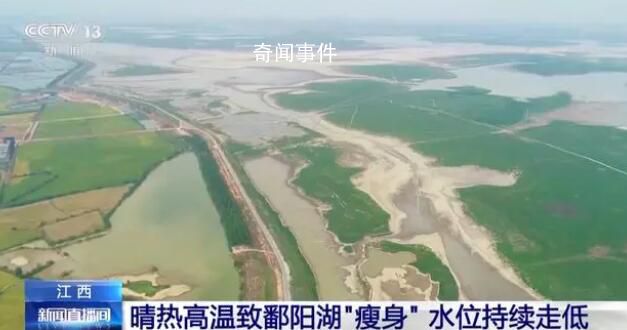 鄱陽湖水面面積13天縮水超四分之一 鄱陽湖水位持續走低
