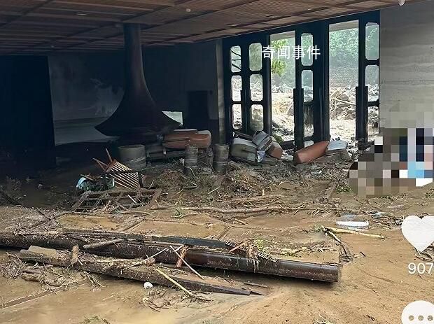 酒店被暴雨沖垮?疑房客發文求救