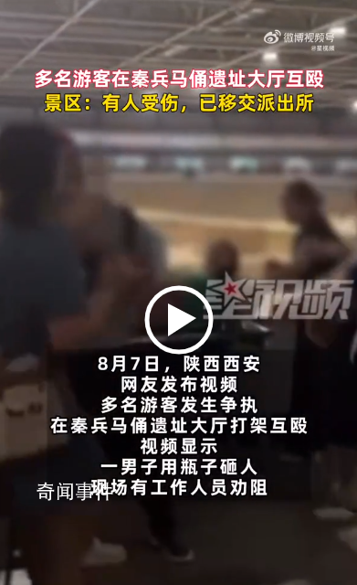多名游客在兵馬俑大廳群毆 目前已經(jīng)移交派出所處理