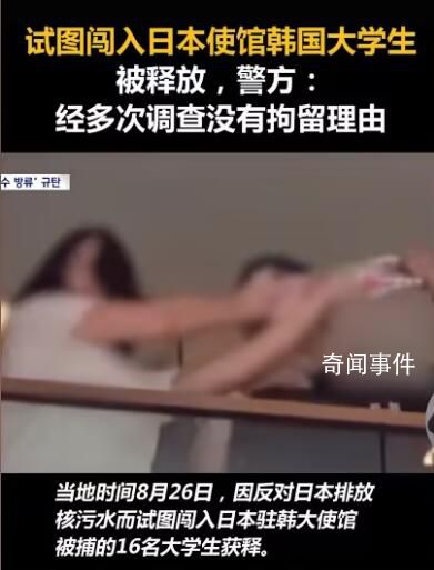 試圖闖入日使館大學生被釋放 警方：沒有拘留理由
