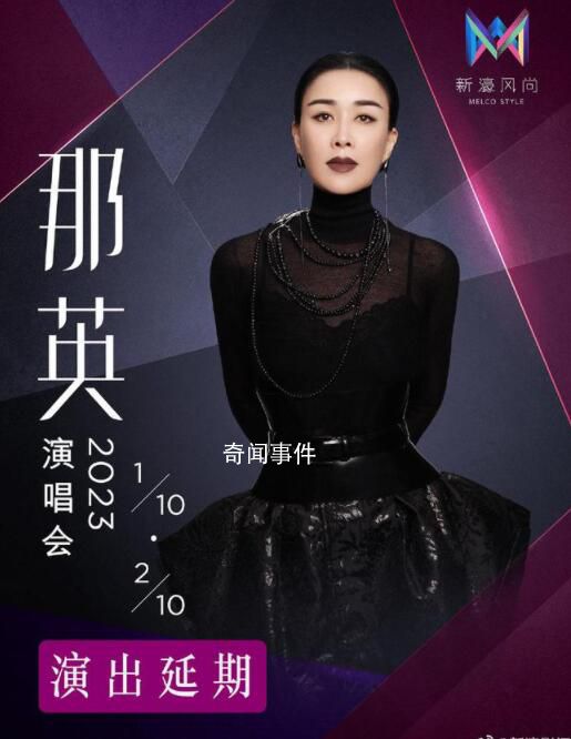 那英演唱會延期 因健康狀況無法參演