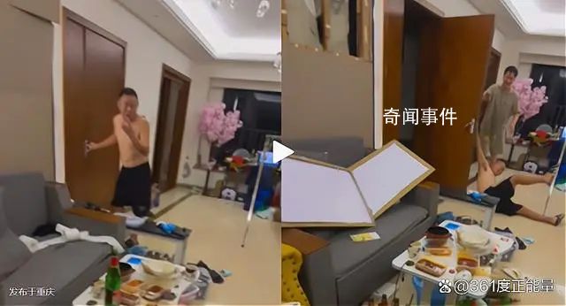 男子不信臺風威力開門被吹翻在地 信不信邪開門就知道