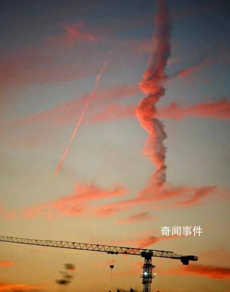 氣象專家科普上海上空現不明飛行物 像是飛機的尾跡云