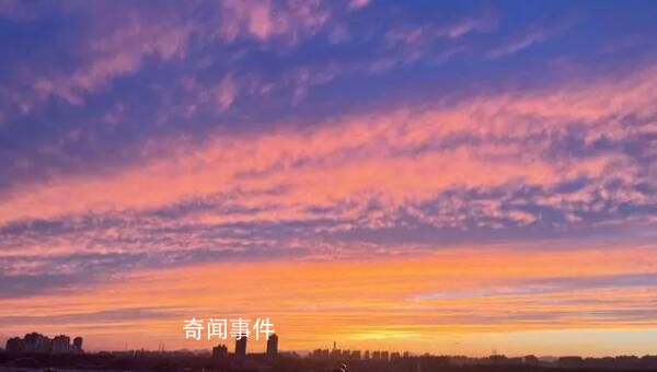 北京晚霞壯美至極 絢爛壯觀