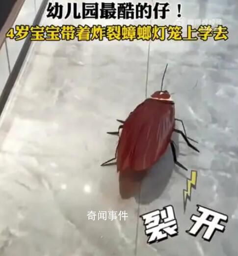 4歲寶寶帶著炸裂蟑螂燈籠上學去 網友：蟑燈結彩