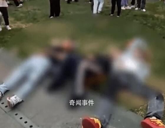升旗結束3人草坪熟睡被艱難叫醒 引發網友熱議