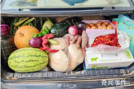 父母給返程兒子后備箱塞了個菜市場 父親母親總是覺得帶的東西還不夠