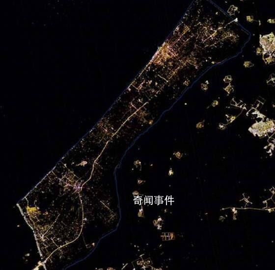 衛星拍下加沙斷電前后對比影像