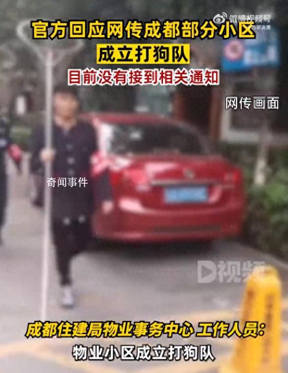 官方否認(rèn)成都部分小區(qū)設(shè)打狗隊 沒有相關(guān)打狗隊的成立