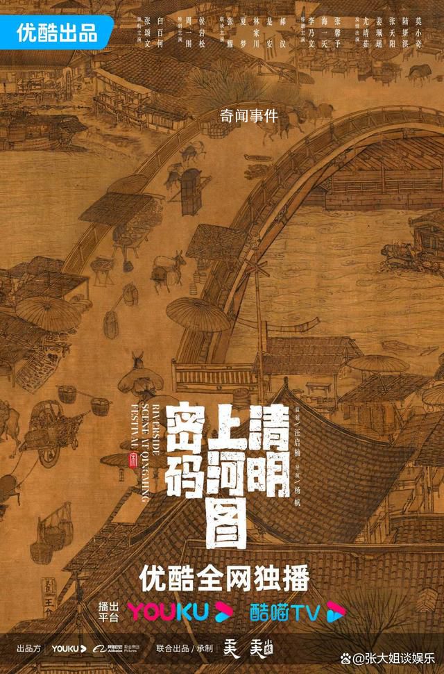 張頌文白百何合作新劇 《清明上河圖密碼》已正式官宣開機
