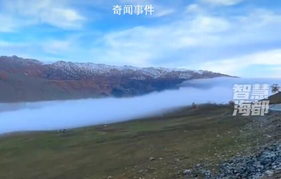 男子在新疆拍到西伯利亞冷空氣入侵