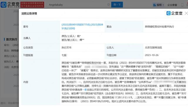 楊穎申請(qǐng)對(duì)娛記朱皮強(qiáng)制執(zhí)行