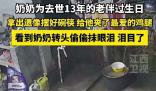 奶奶給去世13年老伴過生日 忍不住落下了眼淚