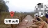 大媽為自拍不慎踩空掉進蘆葦蕩 經過緊急救援這位大媽平安脫險