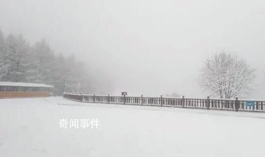 石家莊駝梁云頂下雪了 景色壯麗美不勝收