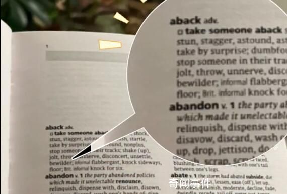 abandon不是第一名了 第一個單詞是aback
