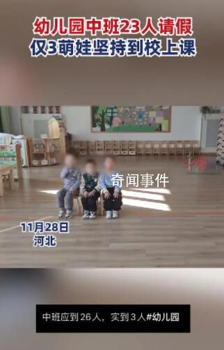 幼兒園中班23人病假僅3娃堅持上課