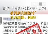 網民被罰朋友圈檢討?網警辟謠