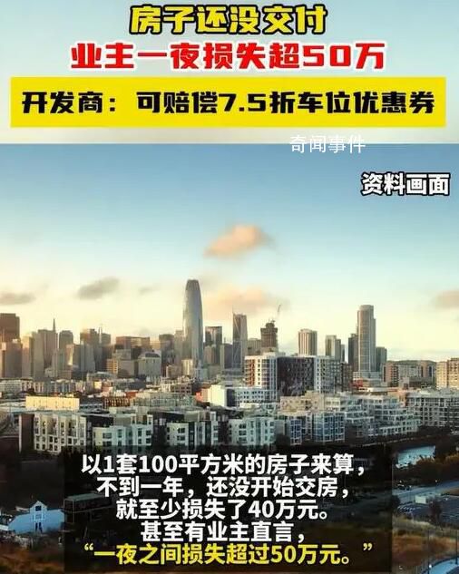 小區房價驟降有業主一夜損失超50萬 引發了廣大業主的強烈不滿和抗議
