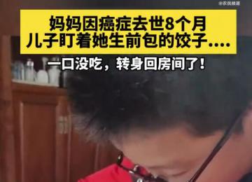 媽媽去世8個月留下1盤餃子 孩子總要長大的要懂得珍惜