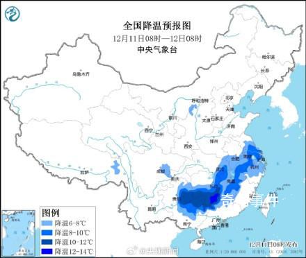 預(yù)計(jì)本周有2輪寒潮2次降雪