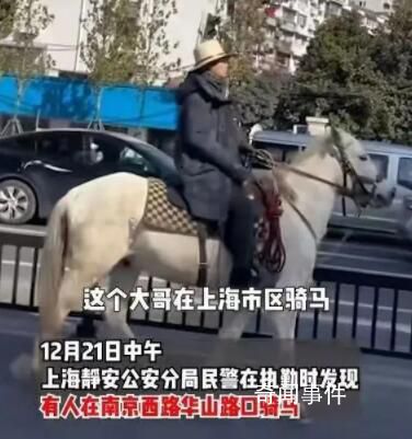 男子騎馬進入上海被行政處罰 行為違反了上海的法律法規