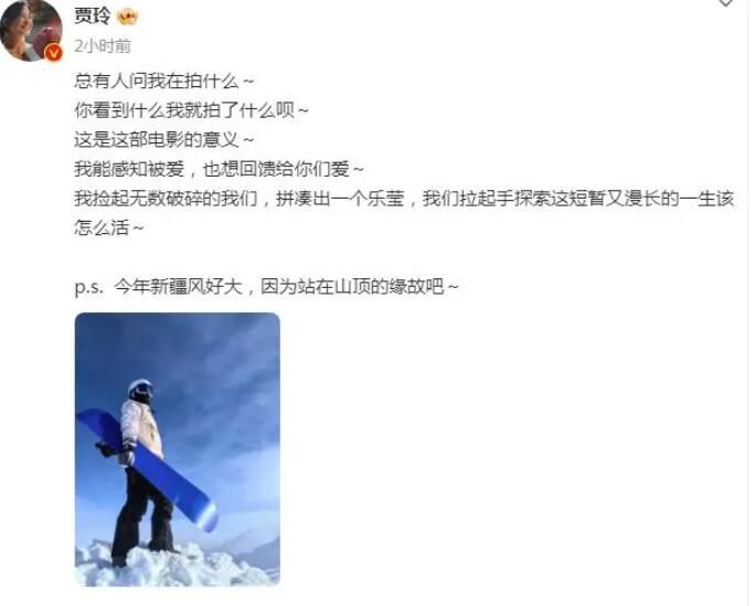 賈玲發文回應惡評 總有人問我在拍什么