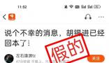 回本了?胡錫進:還虧著3.1萬元