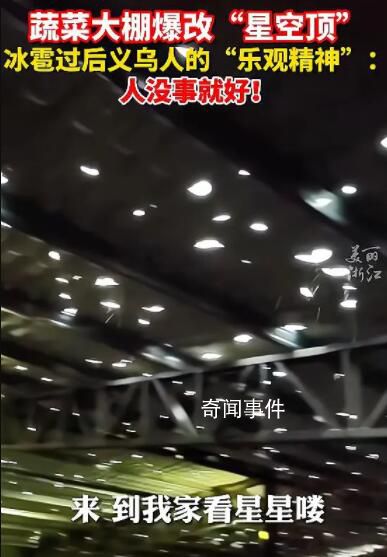 冰雹過后 蔬菜大棚爆改星空頂